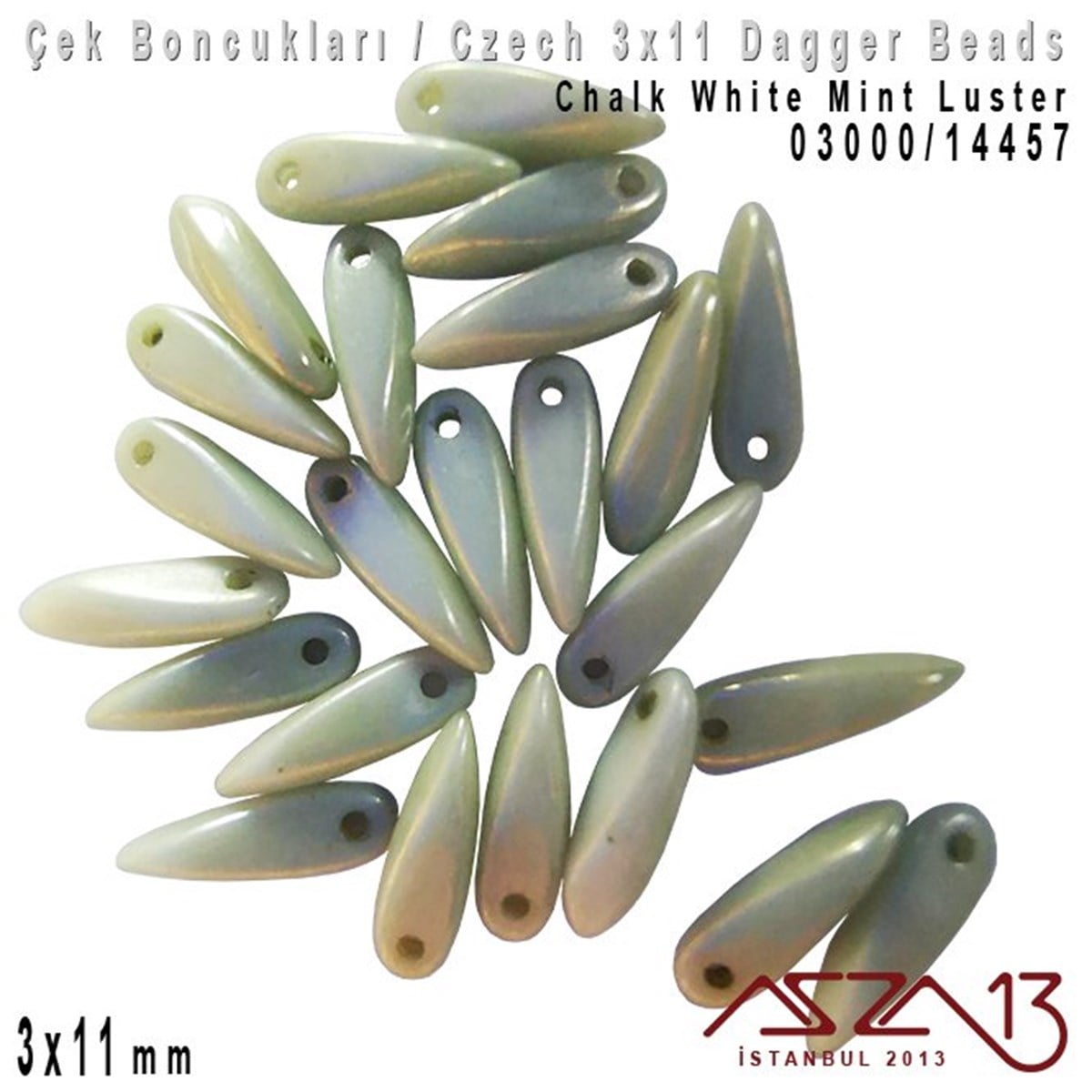 Dagger BoncukÇek BoncuklarıMarkasızDagger Boncuk - 3x11 mm - 03000*14457 / 24 Adet