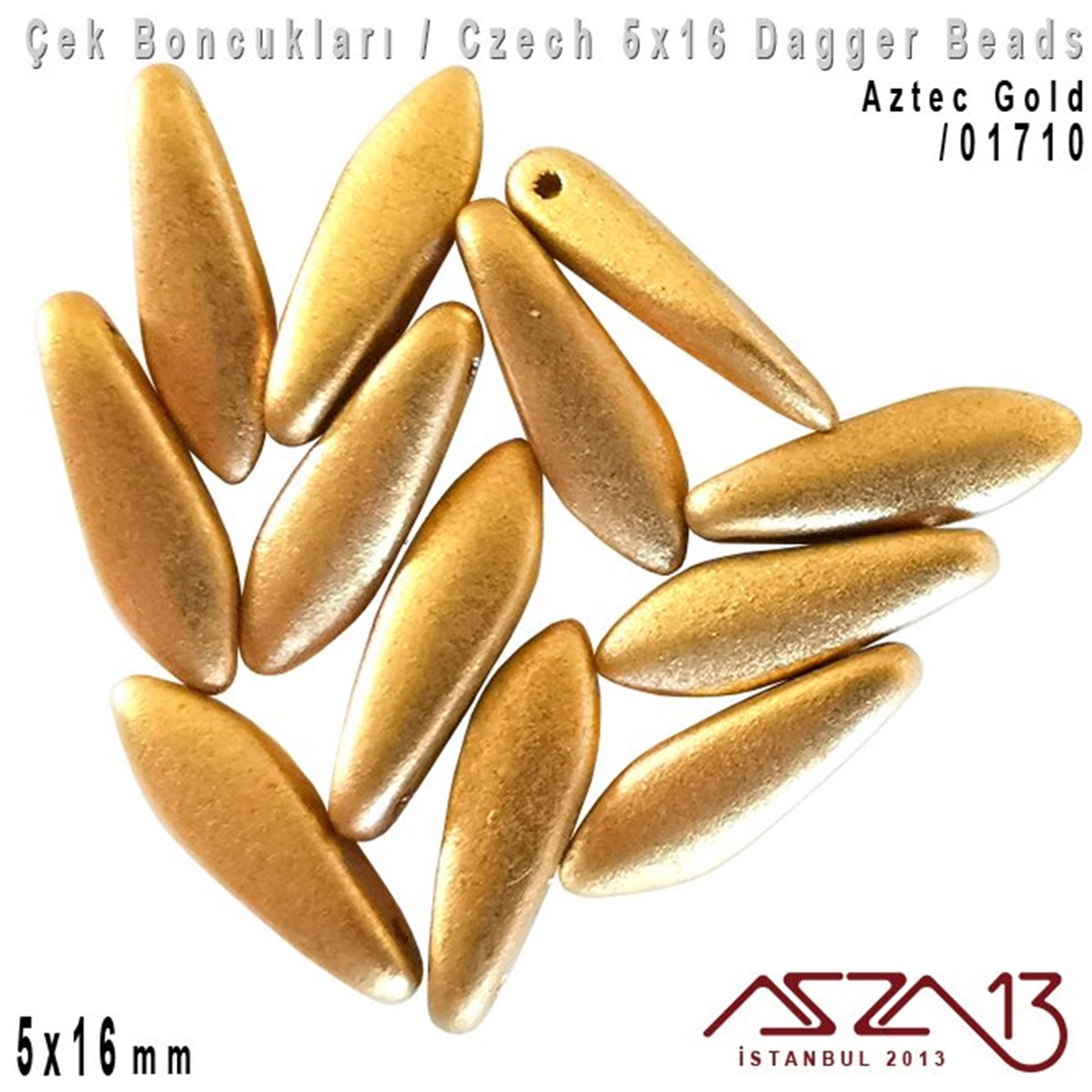 Dagger BoncukÇek BoncuklarıMarkasızDagger Boncuk - 5x16 mm - *01710 / 12 Adet