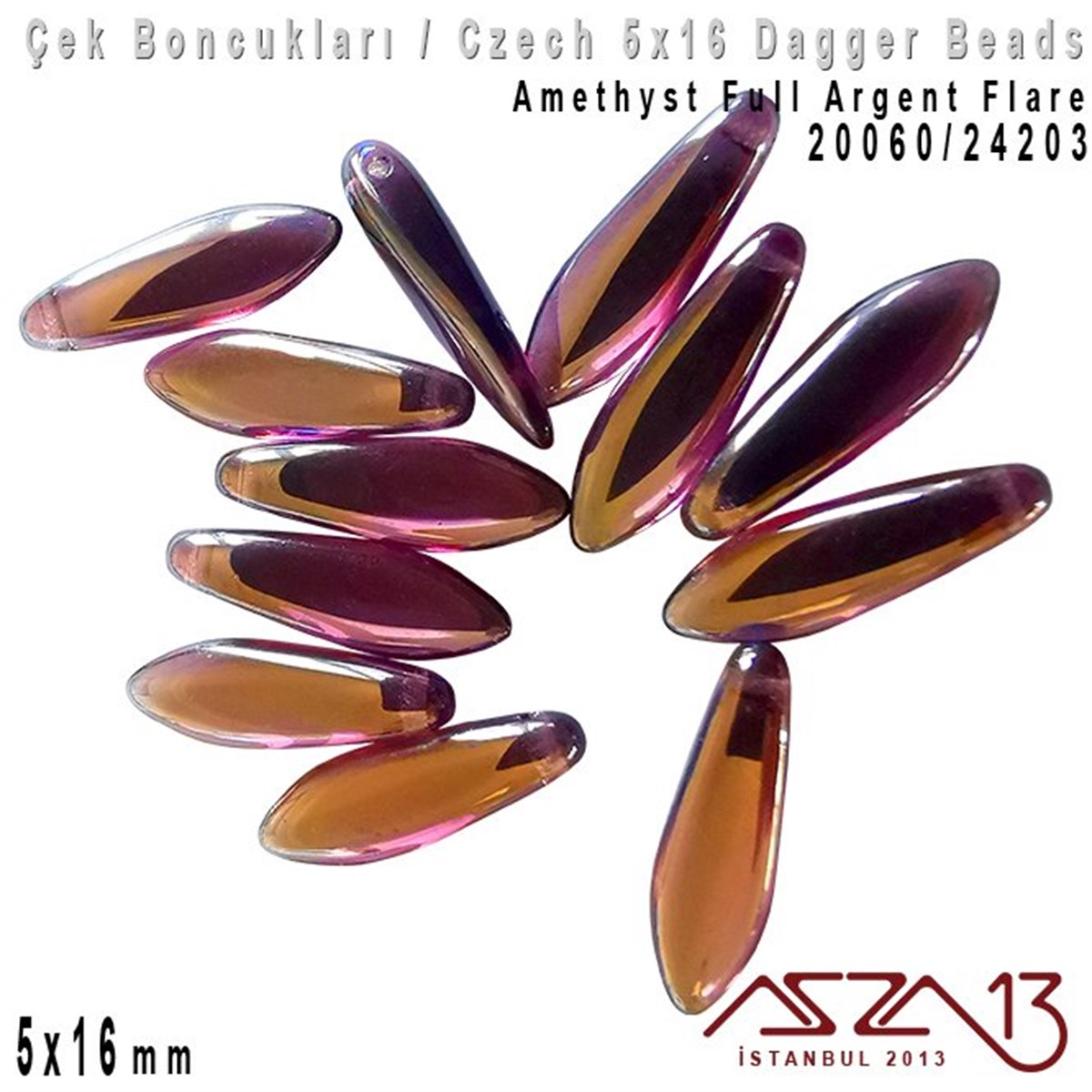 Dagger BoncukÇek BoncuklarıMarkasızDagger Boncuk - 5x16 mm - 20060*24203 / 12 Adet