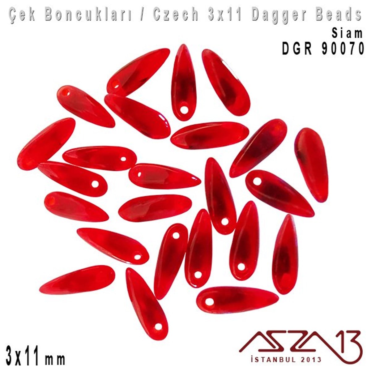 Dagger BoncukÇek BoncuklarıMarkasızDagger Boncuk - 3x11 mm - DGR*90070 / 24 Adet