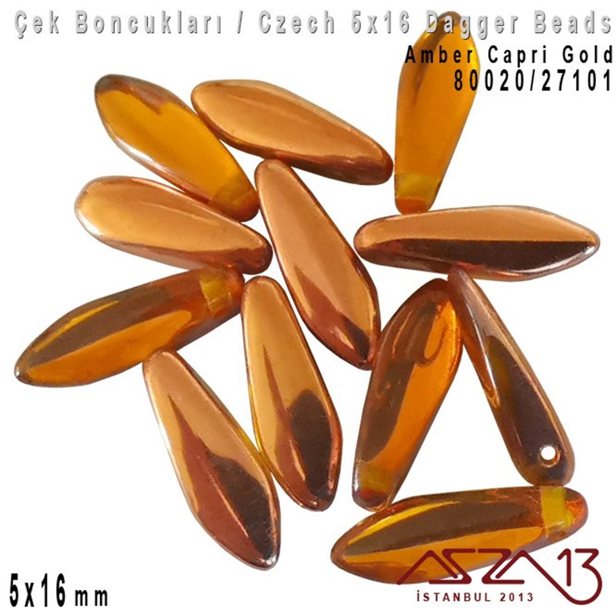 Dagger BoncukÇek BoncuklarıMarkasızDagger Boncuk - 5x16 mm - 80020*27101 / 12 Adet