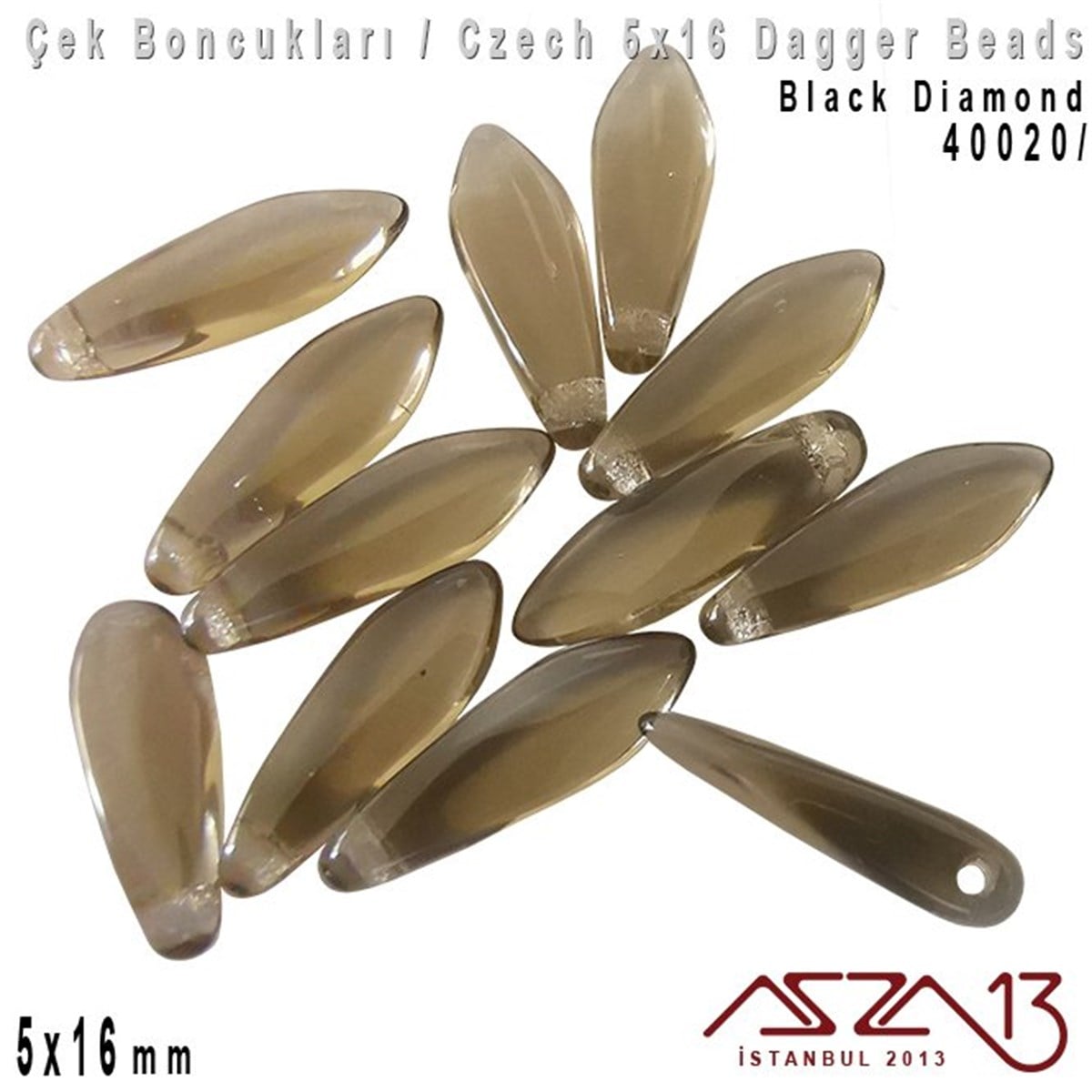 Dagger BoncukÇek BoncuklarıMarkasızDagger Boncuk - 5x16 mm - 40020* / 12 Adet