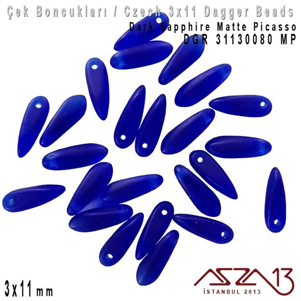 Dagger BoncukÇek BoncuklarıMarkasızDagger Boncuk - 3x11 mm - DGR*31130080MP / 24 Adet