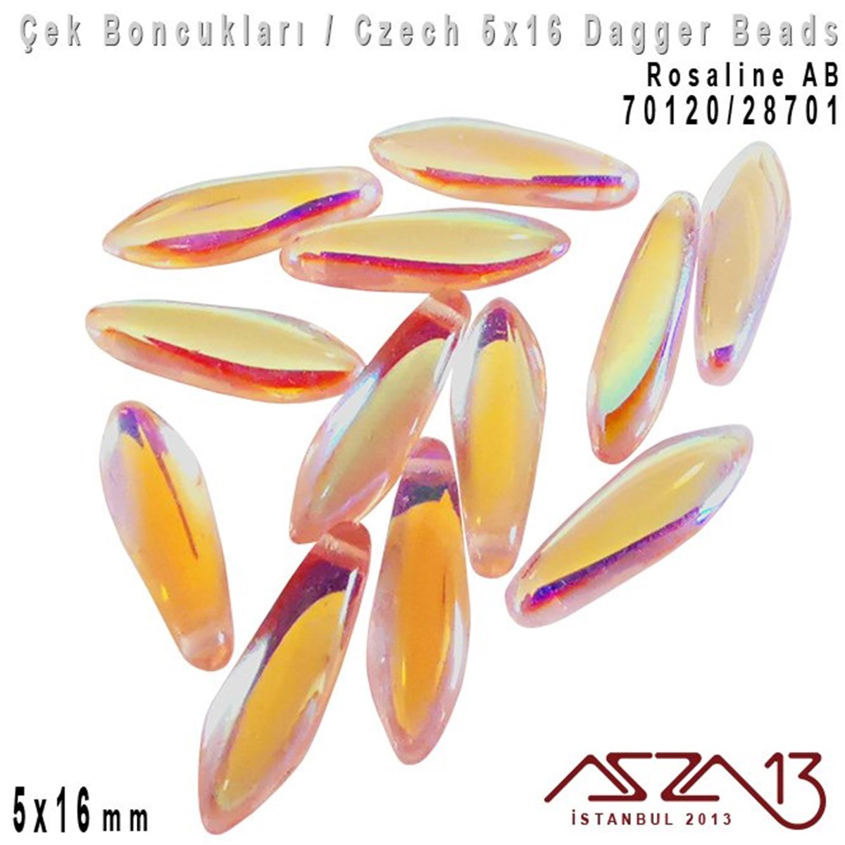 Dagger BoncukÇek BoncuklarıMarkasızDagger Boncuk - 5x16 mm - 70120*28701 / 12 Adet