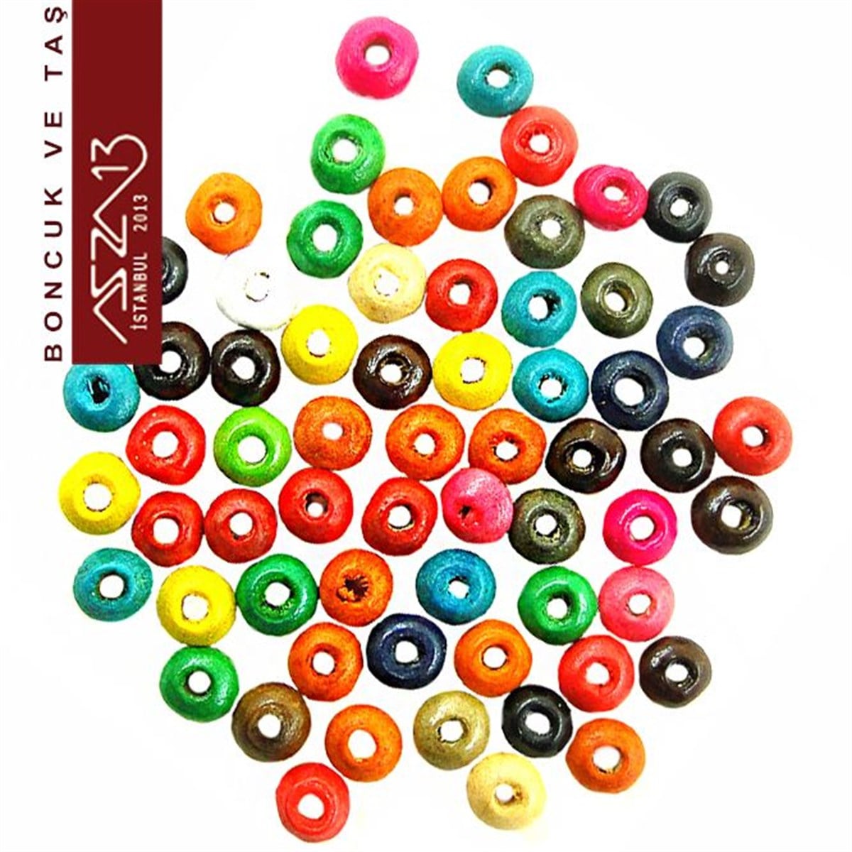 Dekoratif BoncukBONCUK ve TAŞMarkasızDisk 3x6 mm, Karışık Renkli, Ahşap Boncuk (10 Gr) / 220 Adet