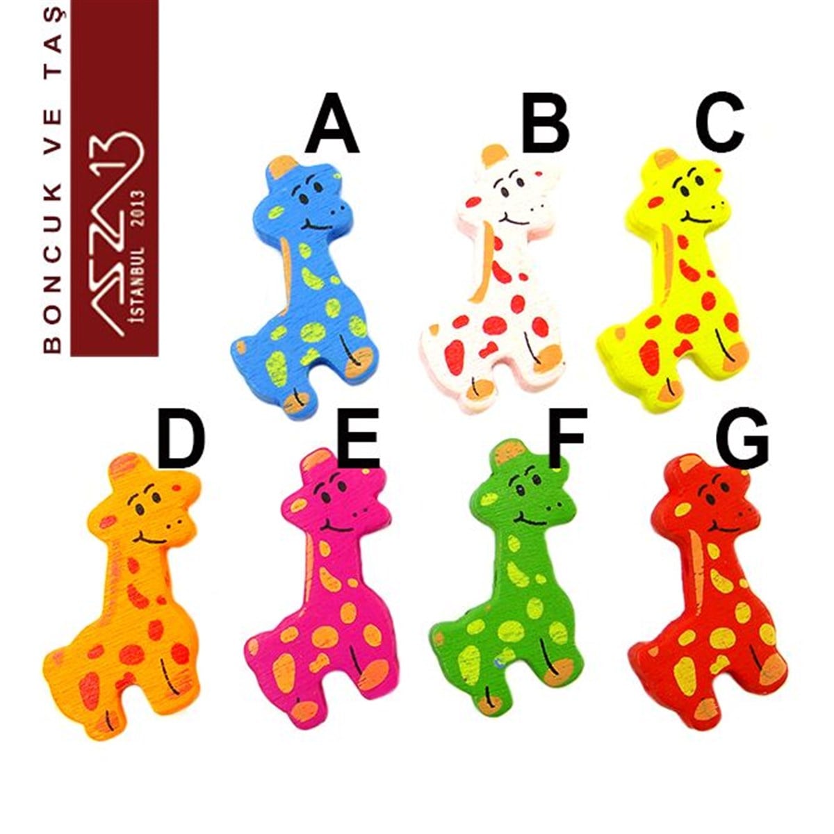 Dekoratif BoncukBONCUK ve TAŞMarkasızZürafa 20x36 mm, Ahşap Boncuk (3,2 Gr) / Paket İçeriği 3 Adet