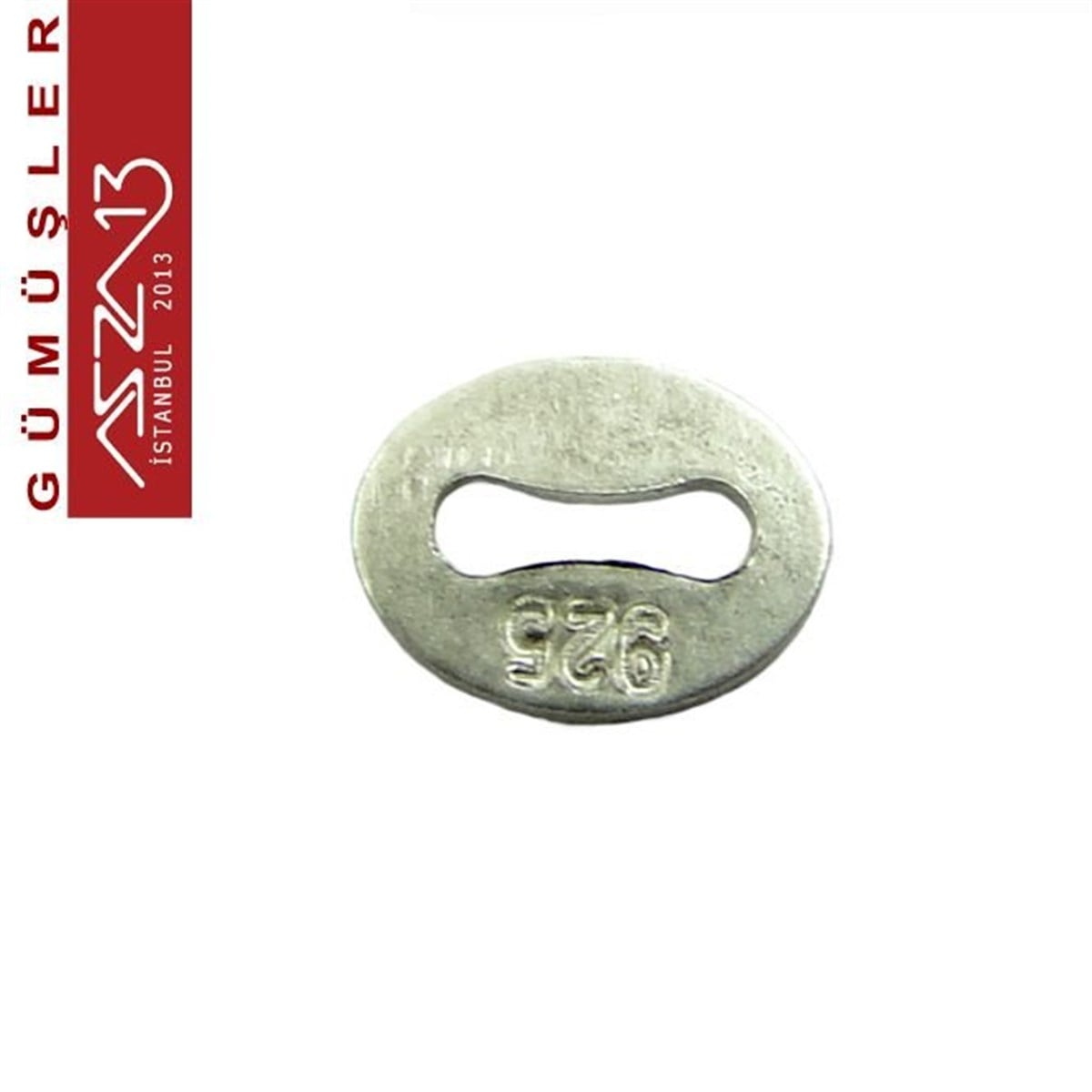 Gümüş Halka, Gümüş Top, Gümüş İğne, Gümüş KapamaGÜMÜŞMarkasız925 K Gümüş 6x4 mm Ayar Damga Pulu / Paket İçeriği 7 Adet