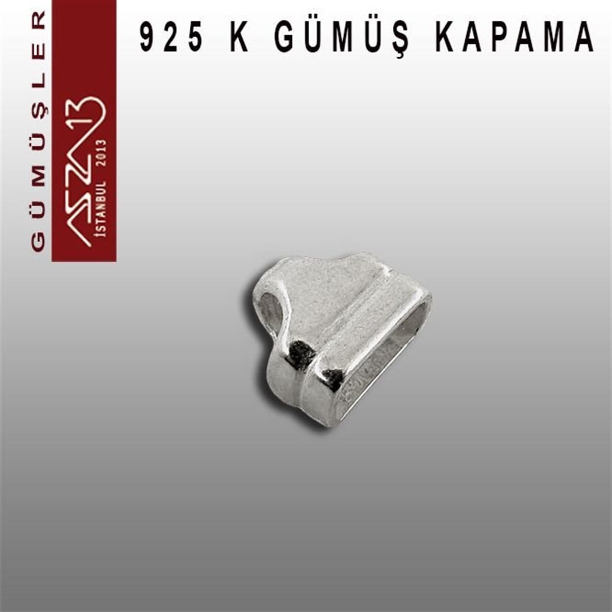 Gümüş Halka, Gümüş Top, Gümüş İğne, Gümüş KapamaGÜMÜŞazza13925 K Gümüş 7x6x/3,5mm Yassı Kapama / Paket İçeriği 4 Adet