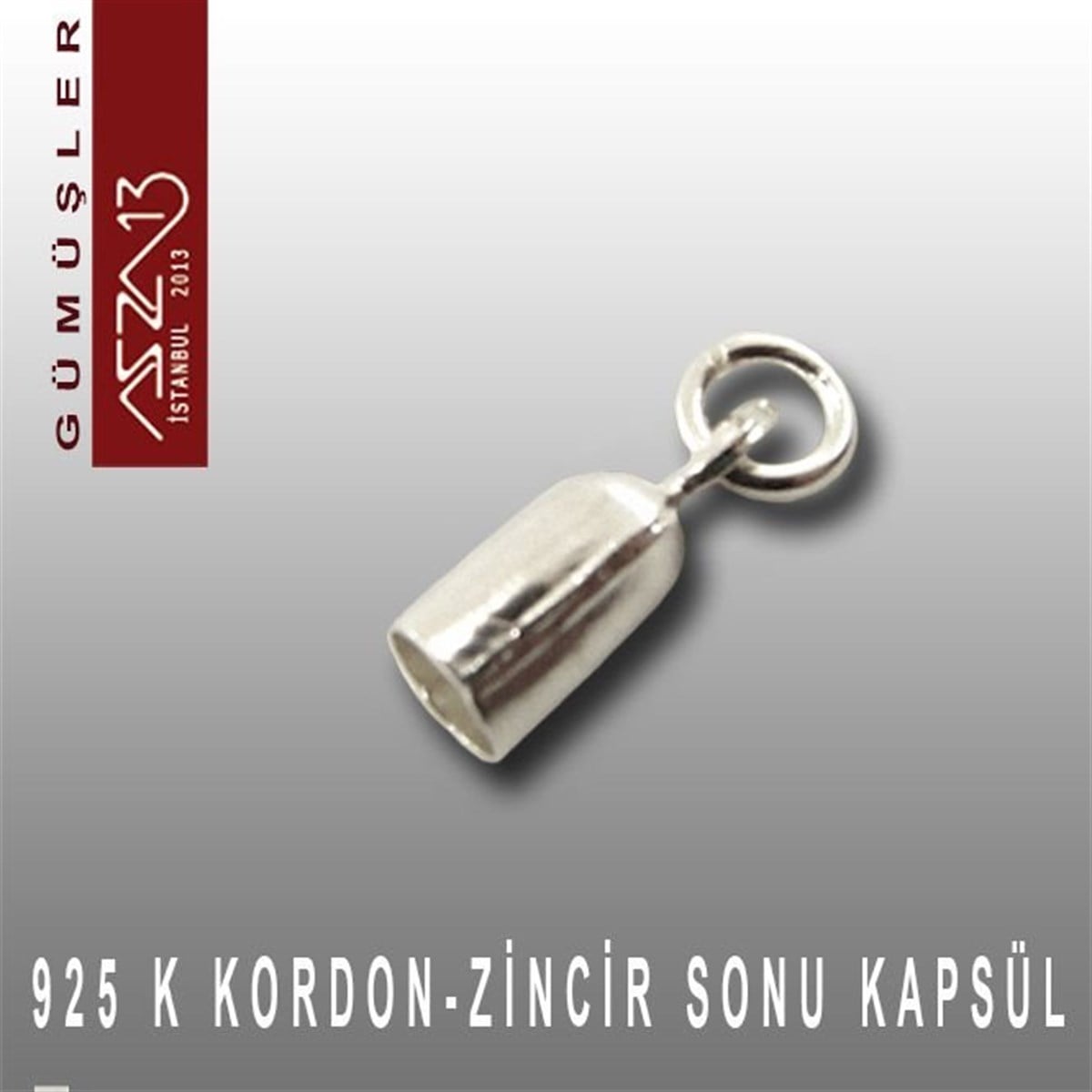 Gümüş Halka, Gümüş Top, Gümüş İğne, Gümüş KapamaGÜMÜŞazza13925 K Gümüş 12x4/3 mm Kapsül / Paket İçeriği 2 Adet