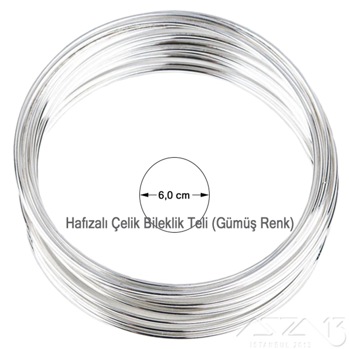 Hafızalı Bileklik Teli / Çelik / Gümüş Renk / 6 cm / 20 SıraBileklik MalzemeMarkasız06.Tm.66.Bl.49Hafızalı Bileklik Teli / Çelik / Gümüş Renk / 6 cm / 20 Sıra