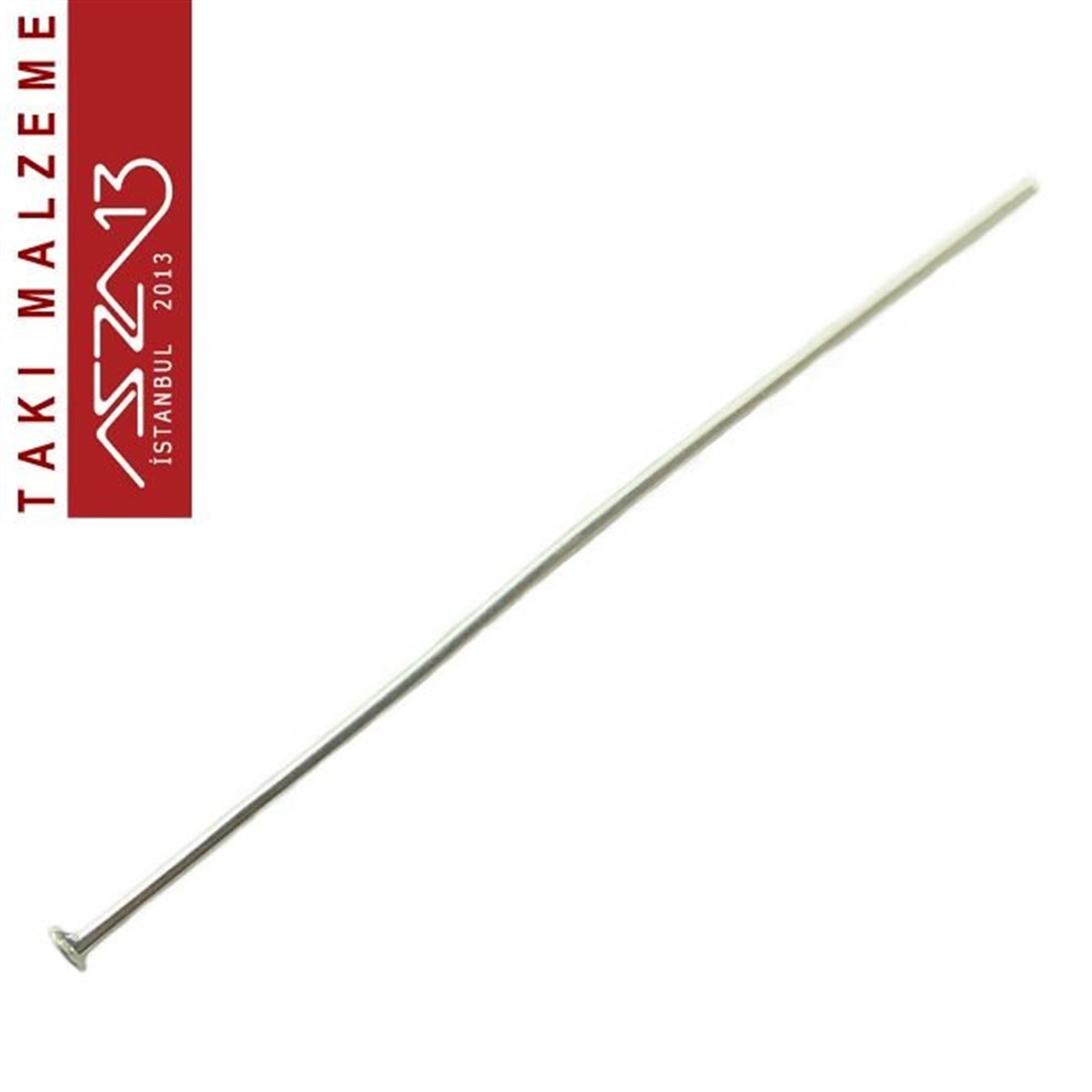 Halkalar, İğneler, Kapamalar, Bitirmeler, KapsüllerTAKI MALZEMEMarkasızGümüş Kaplamalı 50 mm Düzbaş İğne / Paket İçeriği 50 Adet