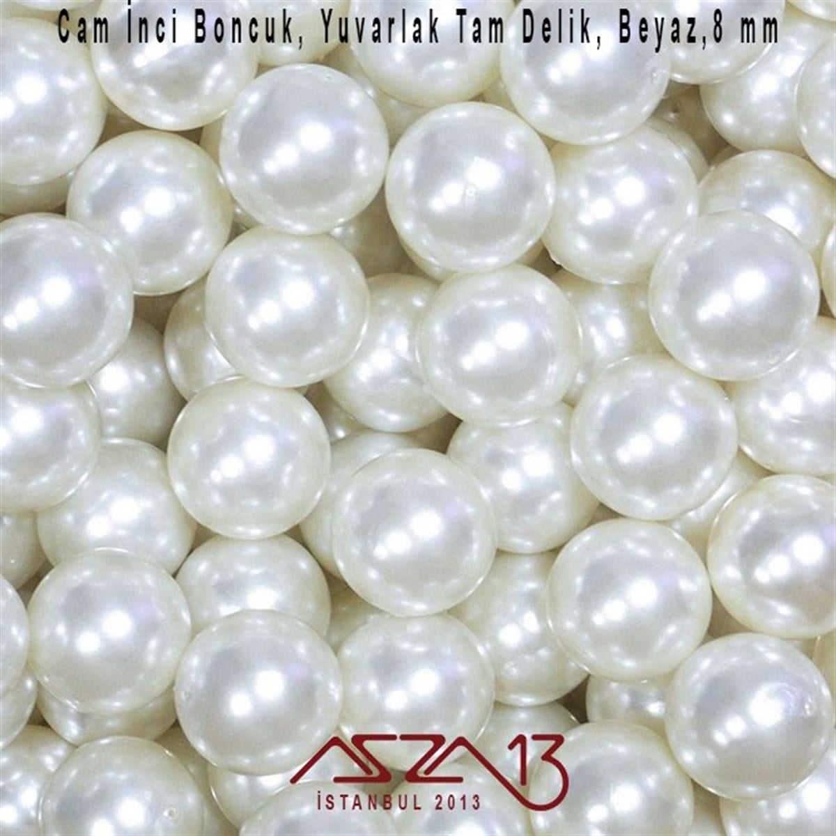 İNCİ BONCUKBONCUK ve TAŞMarkasız40 Adet 8 mm Beyaz Renk İnci Boncuk (25 gr)