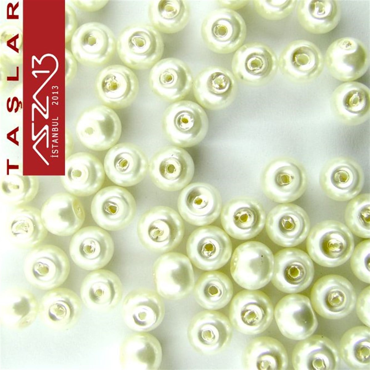 İNCİ BONCUKBONCUK ve TAŞMarkasız82 Adet 6 mm Beyaz Renk İnci Boncuk (25 gr)