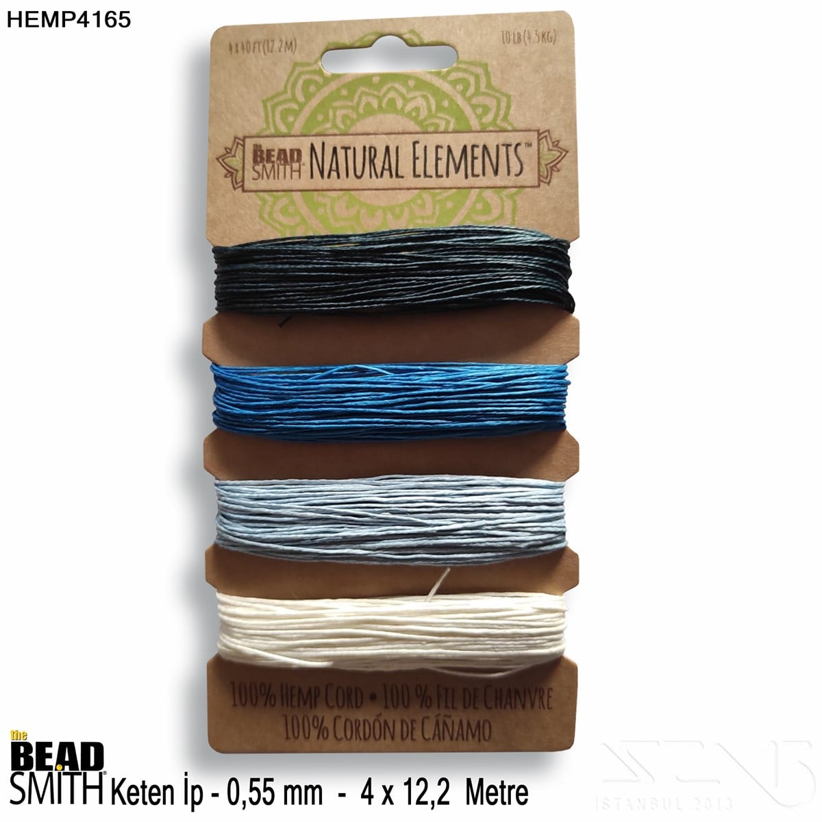 İp, Kordon, Misina / Keten İpler / Doğal Keten İp SetiKeten İplerBeadSmith06.Tm.64.Hm.12İp - Doğal Keten 4'lü İp Seti - 0,55 mm - Hemp4165 - 4x12,2 Metre 