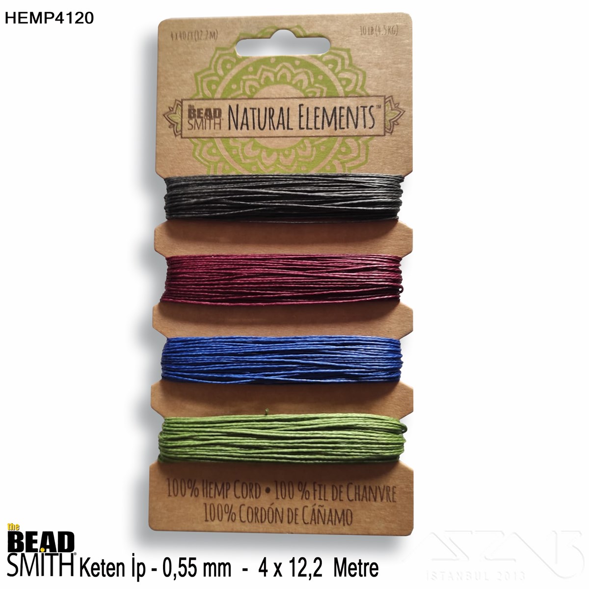 İp, Kordon, Misina / Keten İpler / Doğal Keten İp SetiKeten İplerBeadSmith06.Tm.64.Hm.08İp - Doğal Keten 4'lü İp Seti - 0,55 mm - Hemp4120 - 4x12,2 Metre 