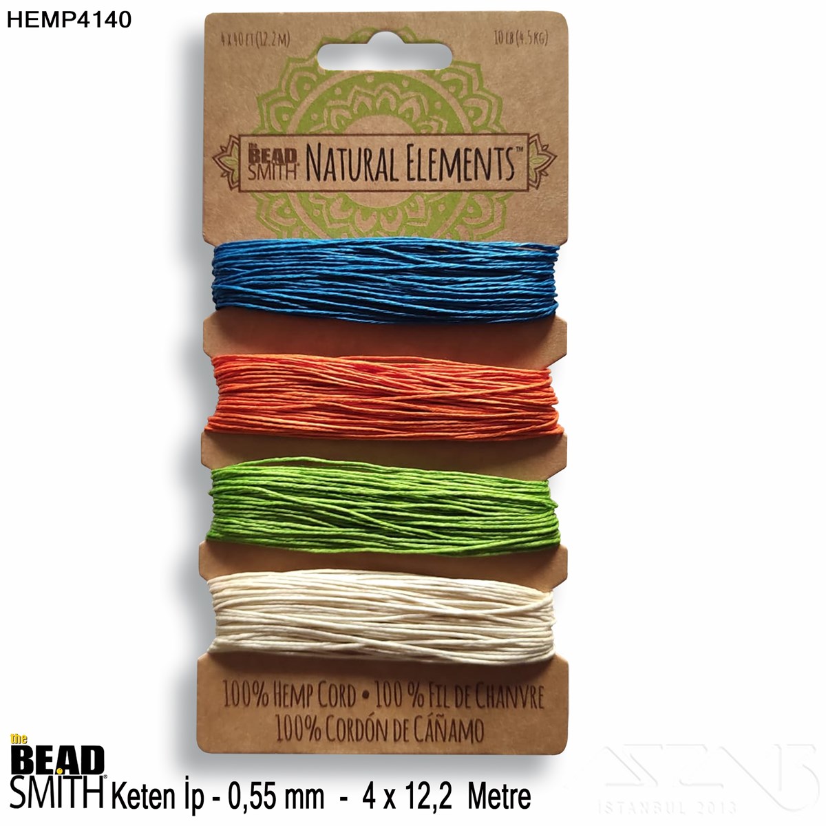 İp, Kordon, Misina / Keten İpler / Doğal Keten İp SetiKeten İplerBeadSmith06.Tm.64.Hm.10İp - Doğal Keten 4'lü İp Seti - 0,55 mm - Hemp4140 - 4x12,2 Metre 