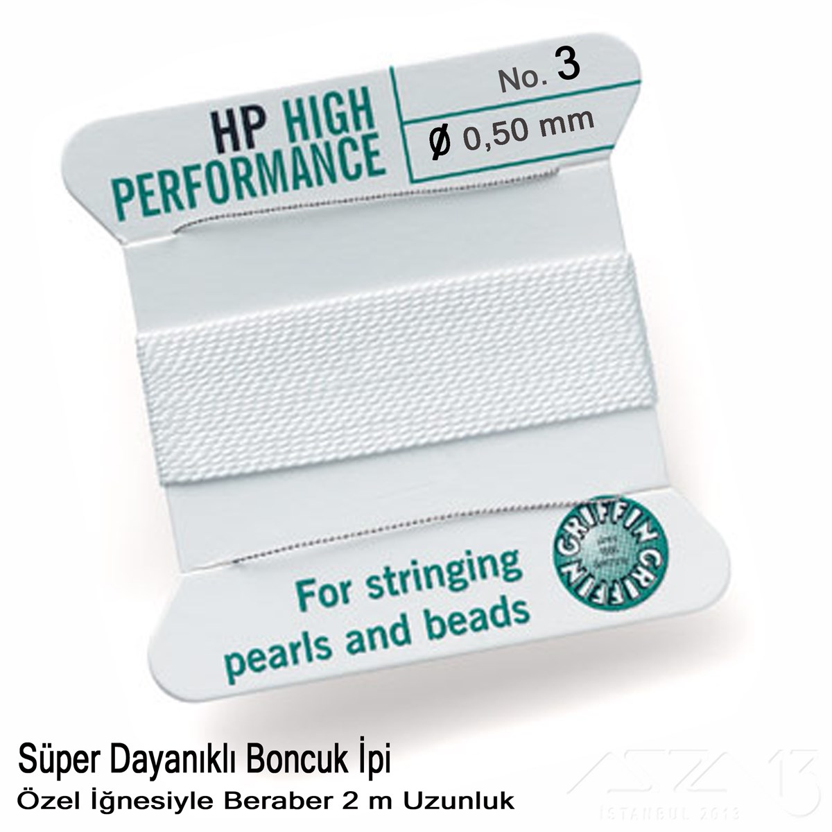 İp, Kordon, Misina / Performans İpleri / Super Dayanıklı, Kendinden İğneli İp N2Performans İpleriGriffin06.Tm.64.Pf.03İp - Super Dayanıklı, Kendinden İğneli - 0,50 mm - N3 - 2 Metre 