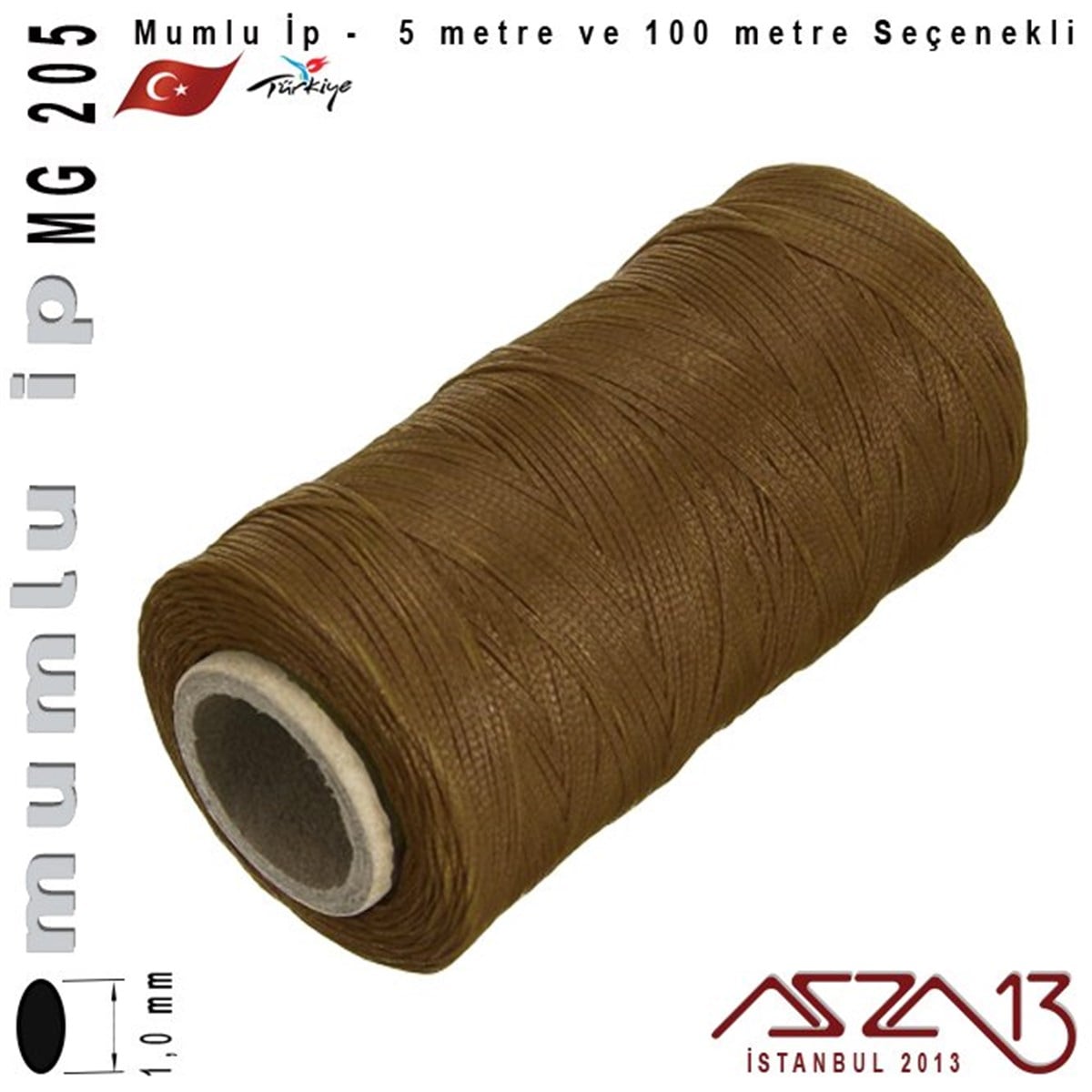 İpler, Kordonlar, MisinalarTAKI MALZEMEKord İplikMG 205, Megafil Extra Mumlu İp - 1,0 mm Kalınlıkta / 5 veya 100 metre