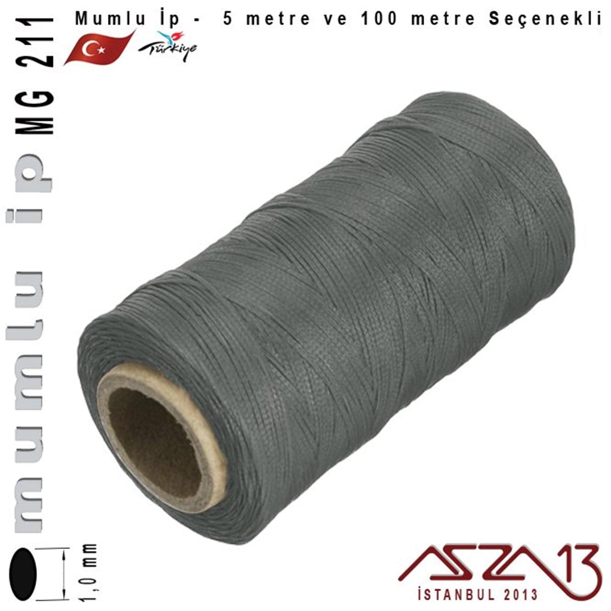 İpler, Kordonlar, MisinalarTAKI MALZEMEKord İplikMG 211, Megafil Extra Mumlu İp - 1,0 mm Kalınlıkta / 5 veya 100 metre