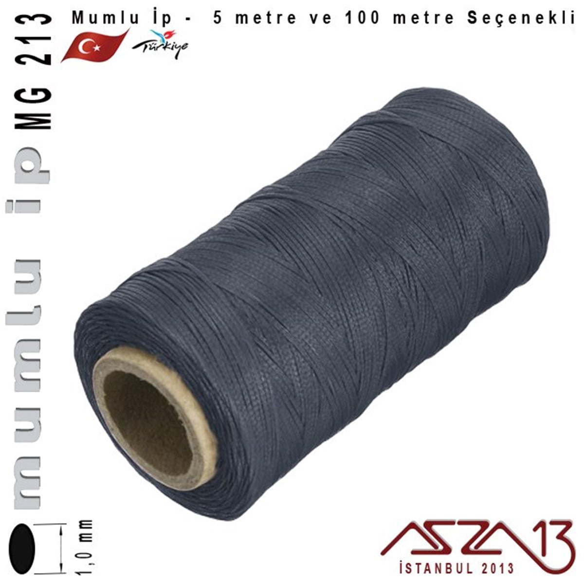 İpler, Kordonlar, MisinalarTAKI MALZEMEKord İplikMG 213, Megafil Extra Mumlu İp - 1,0 mm Kalınlıkta / 5 veya 100 metre