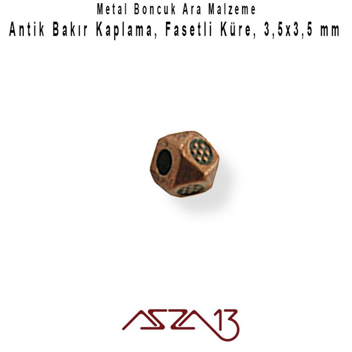 Kaplamalı ve Kaplamasız Metal Ara ParçalarTAKI MALZEMEMarkasızAntik Bakır, 3,5x3,5 mm Prizmatik Top Metal Boncuk / Paket İçeriği 40 Adet