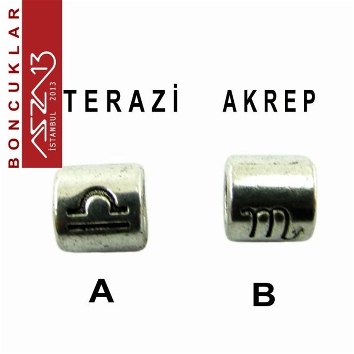 Kaplamalı ve Kaplamasız Metal Ara ParçalarTAKI MALZEMEMarkasızAntik Gümüş Kaplamalı Terazi ve Akrep Bileklik Boncuk / Paket İçeriği 1 Adet