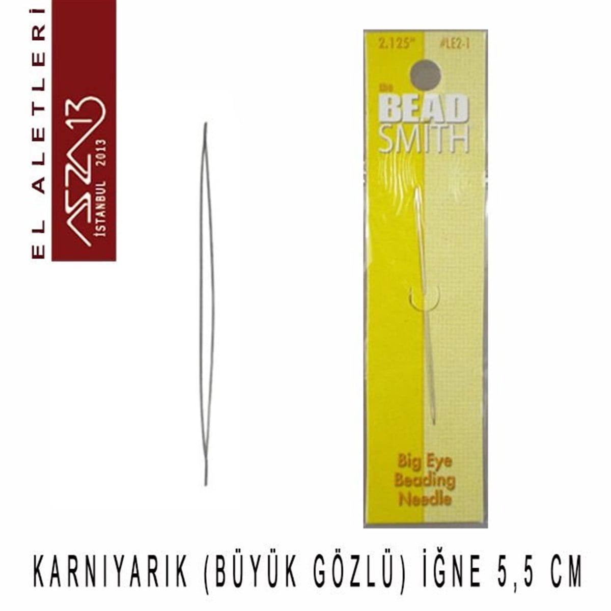 Karnıyarık (Büyük Gözlü) İğneALET, ARAÇ ve GEREÇBeadSmithKarnıyarık (Büyük Gözlü) İğne, 5,5 cm