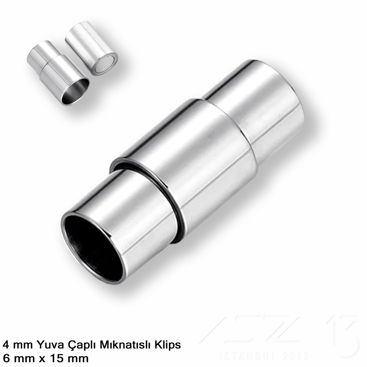Klips, Kilit  / Mıknatıslı KlipsMıknatıslı Kilit, KlipsMarkasız06.Tm.61.Kt.131Klips - Mıknatıslı, Silindirik - Yuvalı ve Rodyum Kaplamalı - 4 mm / 1 Adet
