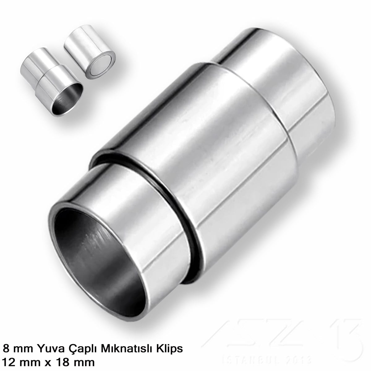 Klips, Kilit  / Mıknatıslı KlipsMıknatıslı Kilit, KlipsMarkasız06.Tm.61.Kt.133Klips - Mıknatıslı, Silindirik - Yuvalı ve Rodyum Kaplamalı - 8 mm / 1 Adet