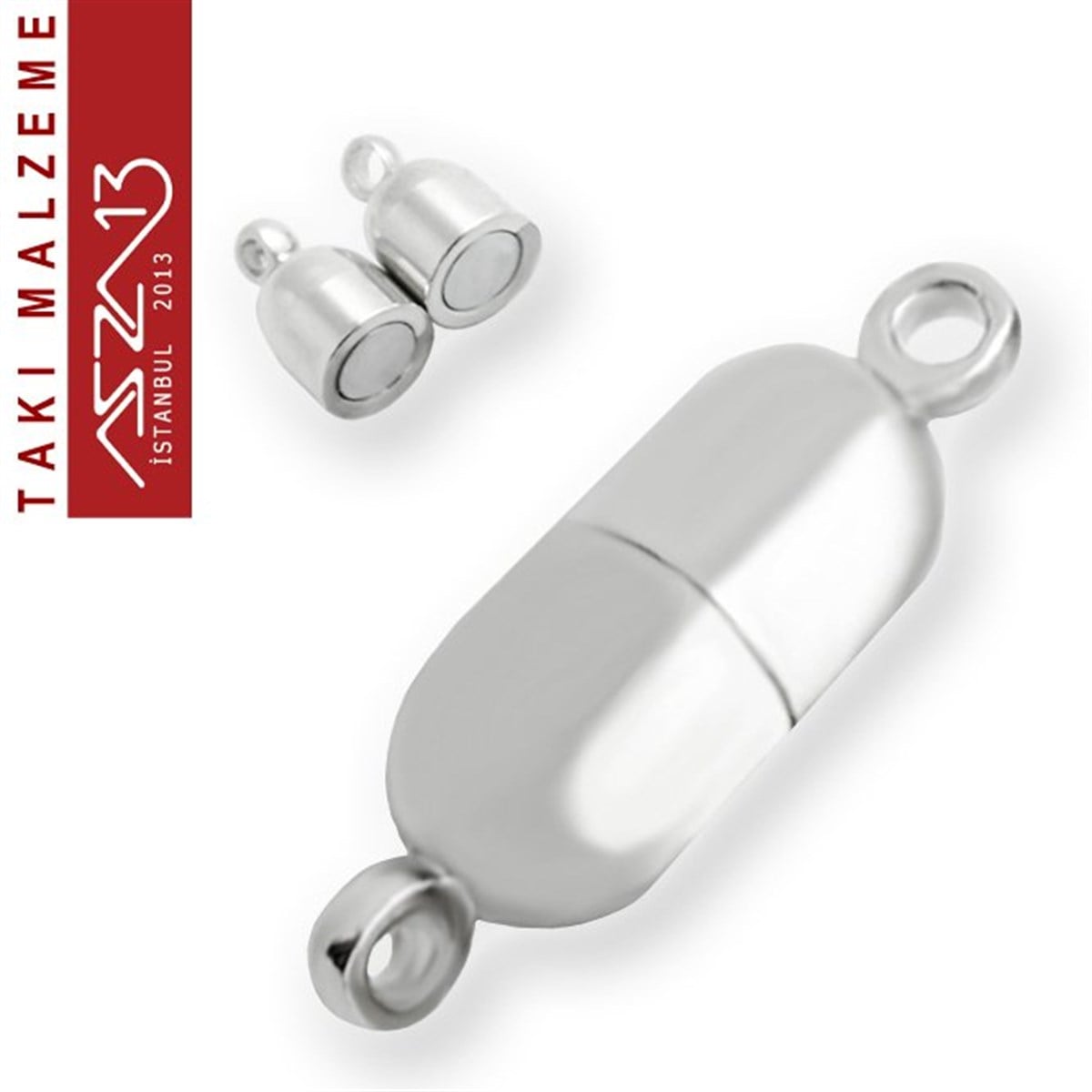 Klipsler, Kancalar, Bitler, Kapamalar, HalkalarTAKI MALZEMEMarkasızPalladyum Kaplama, 0.6x1.8 cm Silindirik Oval, Mıknatıslı Kilit / Paket İçeriği 1 Adet