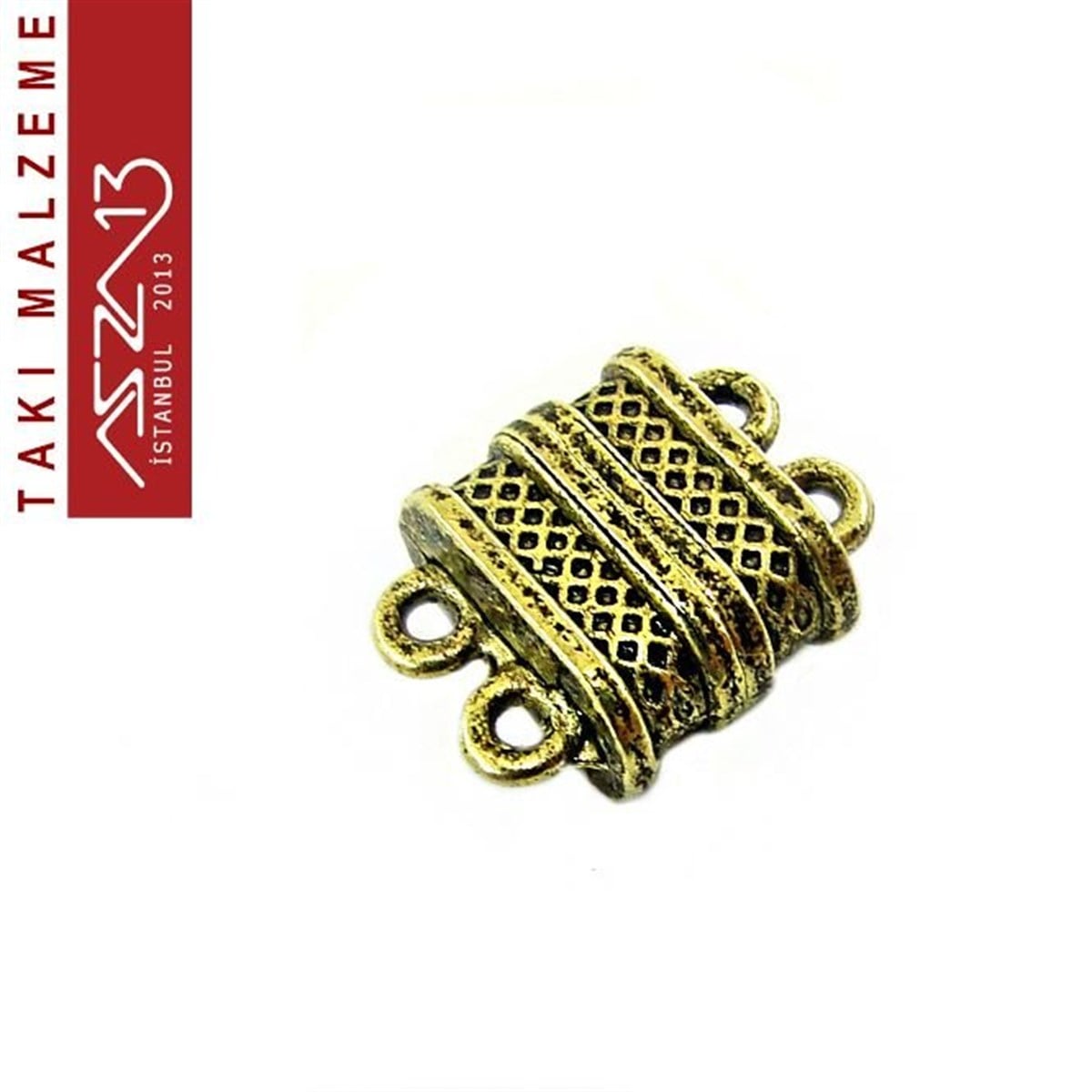 Klipsler, Kancalar, Bitler, Kapamalar, HalkalarTAKI MALZEMEMarkasızAntik Pirinç Kaplama, 1.3x1.7 cm, Mıknatıslı Çift Kulplu Kilit / Paket İçeriği 1 Adet