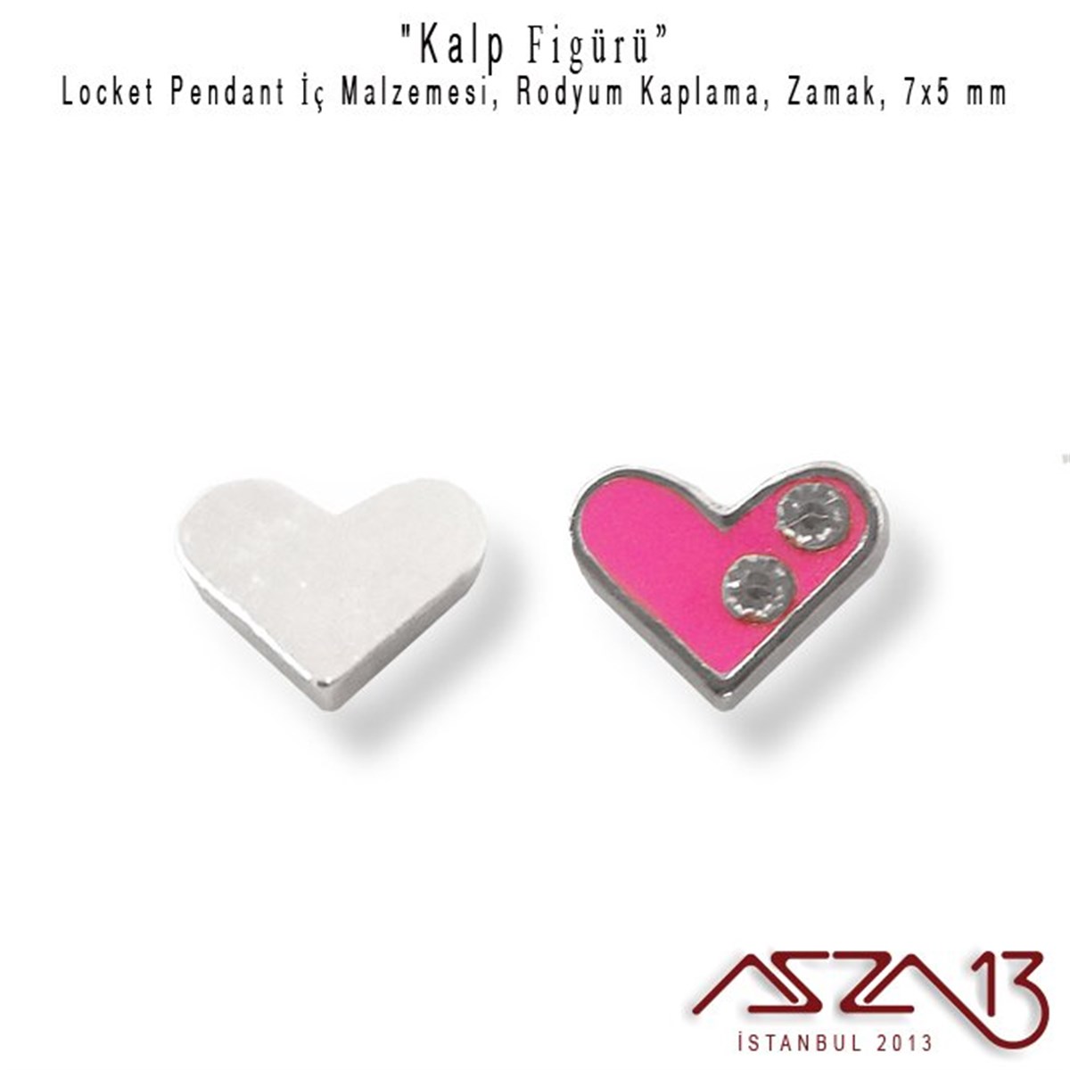 Kolye Ucu (Locket Pendant)TAKI MALZEMEMarkasızLocket Malzemesi Kalp 7x5 mm