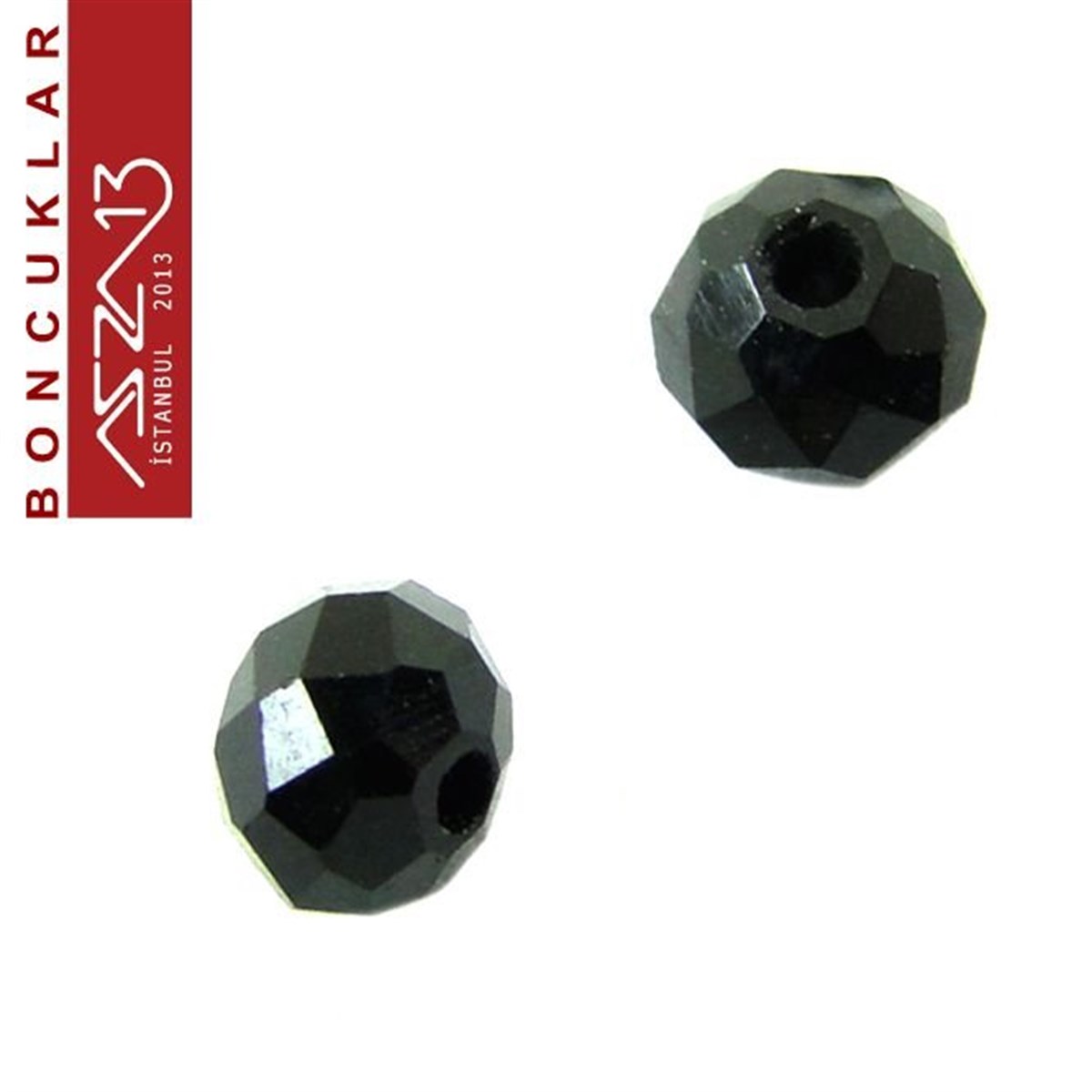Kristal Rondela BoncukÇin Kristal BoncukMarkasız3x4 mm - Kristal - Jet (Siyah) - Rondela Boncuk / 145 Adet