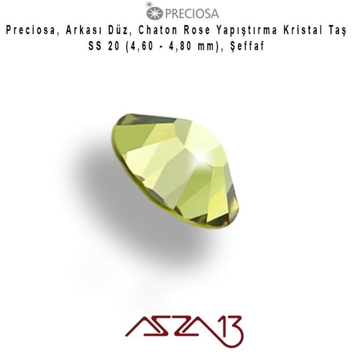 Kristal Taş (Flatback)Kristal TaşPreciosaSS20 Chaton Rose (4,7 mm) Altı Düz Yapıştırma Jonquil, Kristal Taş  / Paket İçeriği 36 Adet