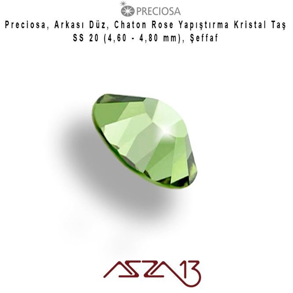 Kristal Taş (Flatback)Kristal TaşPreciosaSS20 Chaton Rose (4,7 mm) Altı Düz Yapıştırma Peridot, Kristal Taş  / Paket İçeriği 36 Adet