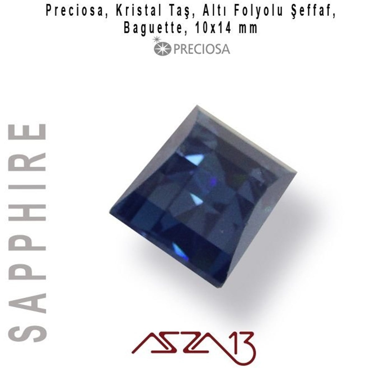 Kristal TaşKristal TaşPreciosaSafir 10x14 mm Baget Kristal Taş / Paket İçeriği 1 Adet