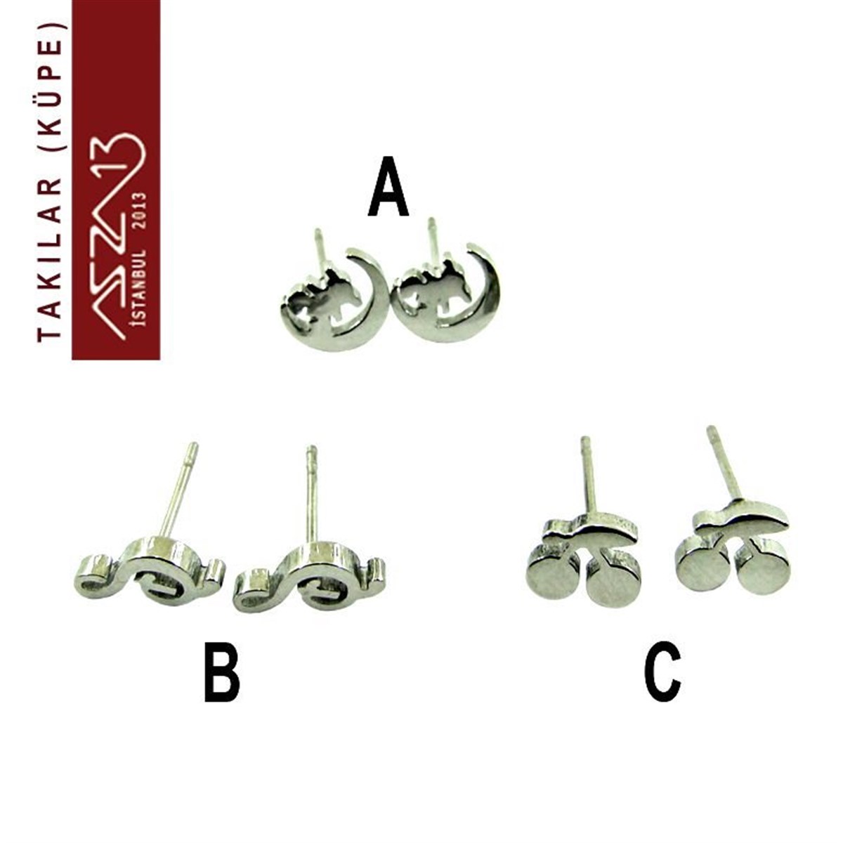 KüpeTAKIMarkasız316L Çelik Küpe