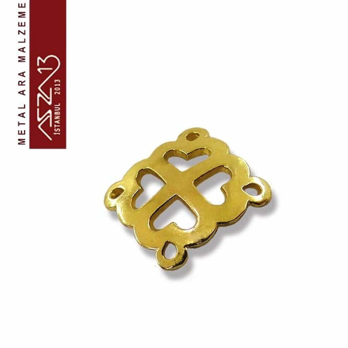 Metal Bağlantı Ara MalzemesiTAKI MALZEMEJBB FindingsAltın Kaplamalı, 4'lü Kalp Pirinç Ara Malzeme / Paket İçeriği 2 Adet