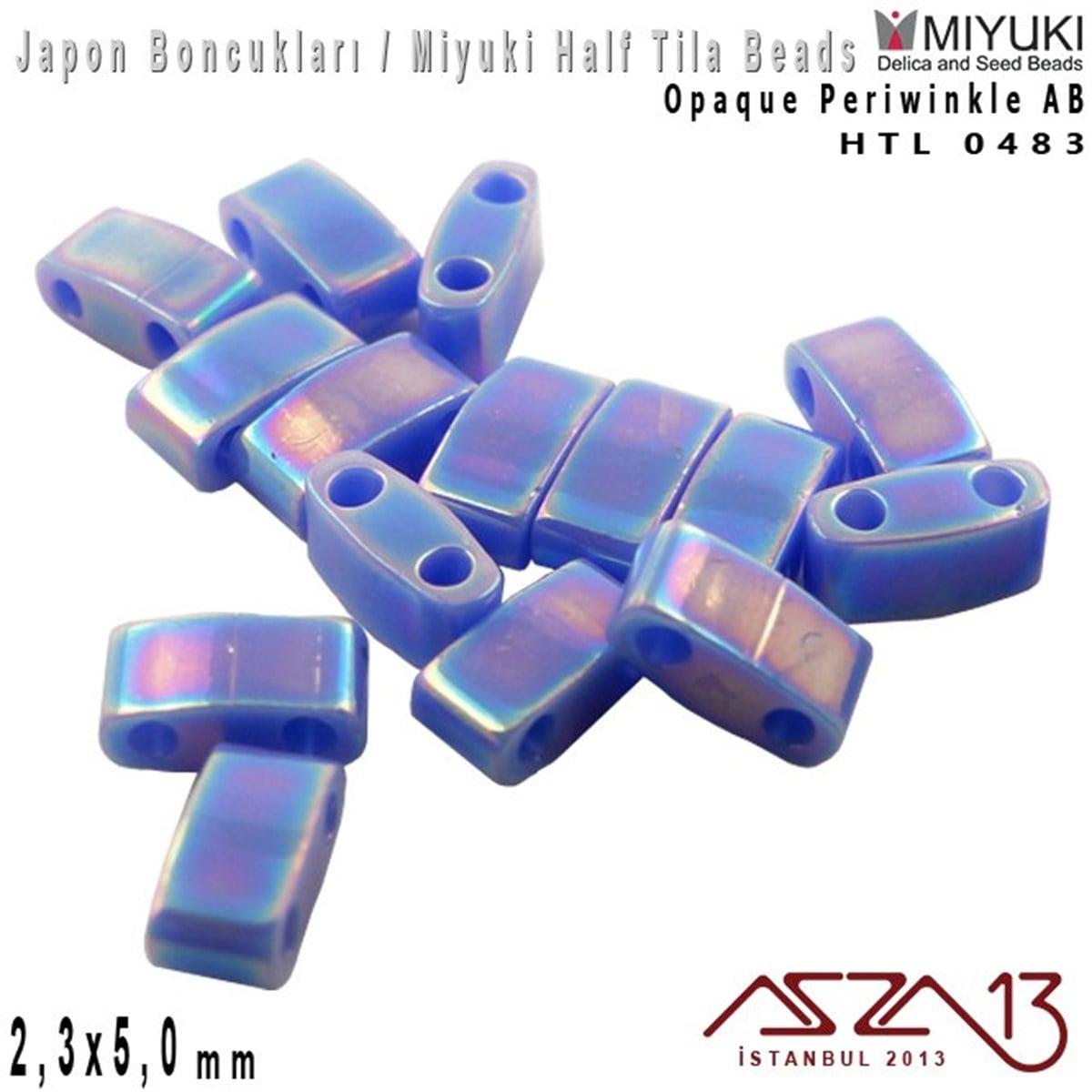 Miyuki Tila BoncukBONCUK ve TAŞMiyukiHalf Tila Boncuk - Opaque Periwinkle AB - HTL0483 / 48 Adet