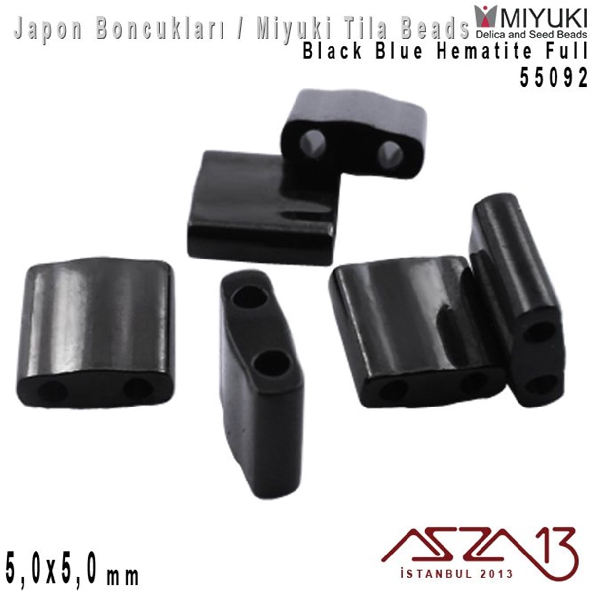 Miyuki Tila BoncukBONCUK ve TAŞMiyukiTila Boncuk - Black Blue Hematite Full - 55092 / 24 Adet