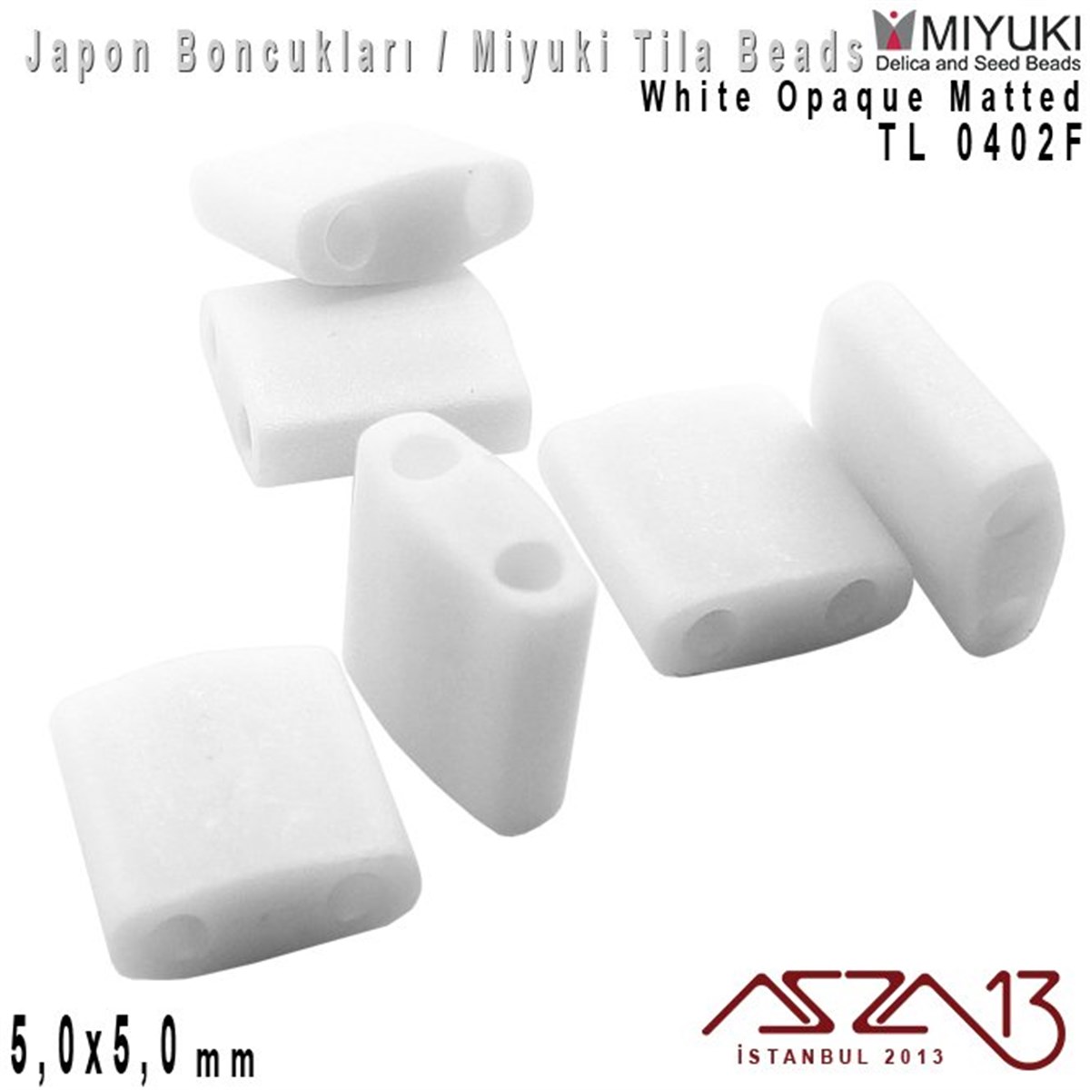 Miyuki Tila BoncukBONCUK ve TAŞMiyukiTila Boncuk - White Opaque Matted - TL0402F / 24 Adet