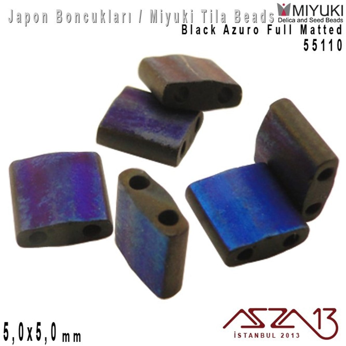 Miyuki Tila BoncukBONCUK ve TAŞMiyukiTila Boncuk - Black Azuro Full Matted - 55110 / 24 Adet