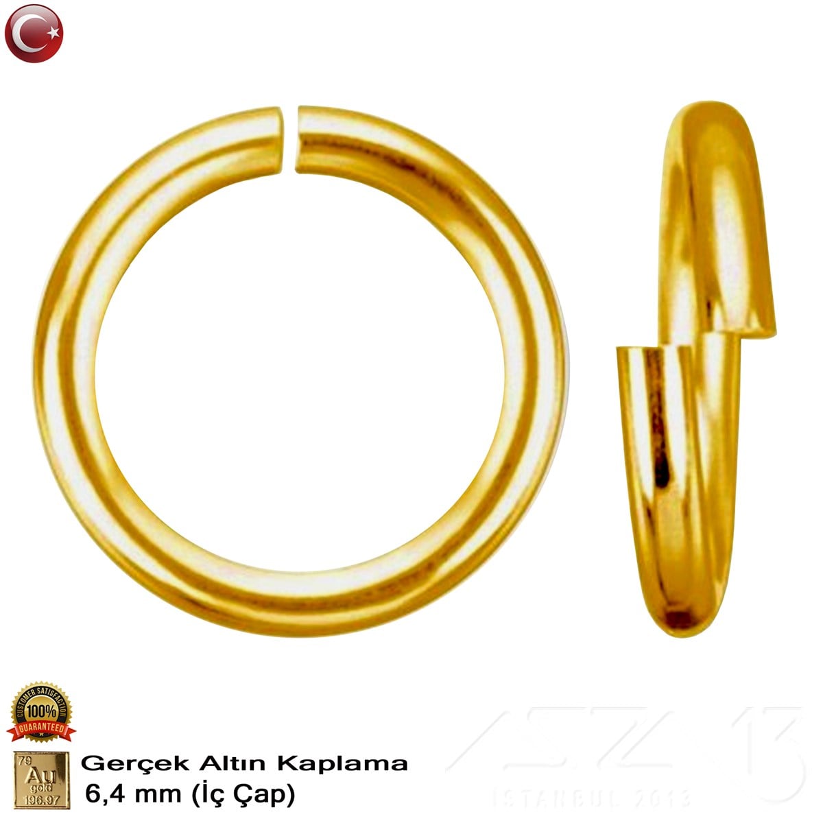 Özel Örgü Zincir KolyeEl Yapımı KolyeTAKI, HOBİ, TAKI MALZEMELERİ, TOHO, MIYUKI DELICA, KUMİHİMO DİSK, SWAROVSKI KRİSTAL, TAKI TASARIMIAçık ve Kapalı Halkaazza13067.Tm.62.Kp.94Halka - Açık - Gerçek Altın Kaplama - 6,4 mm İç Çap- 30 Adet