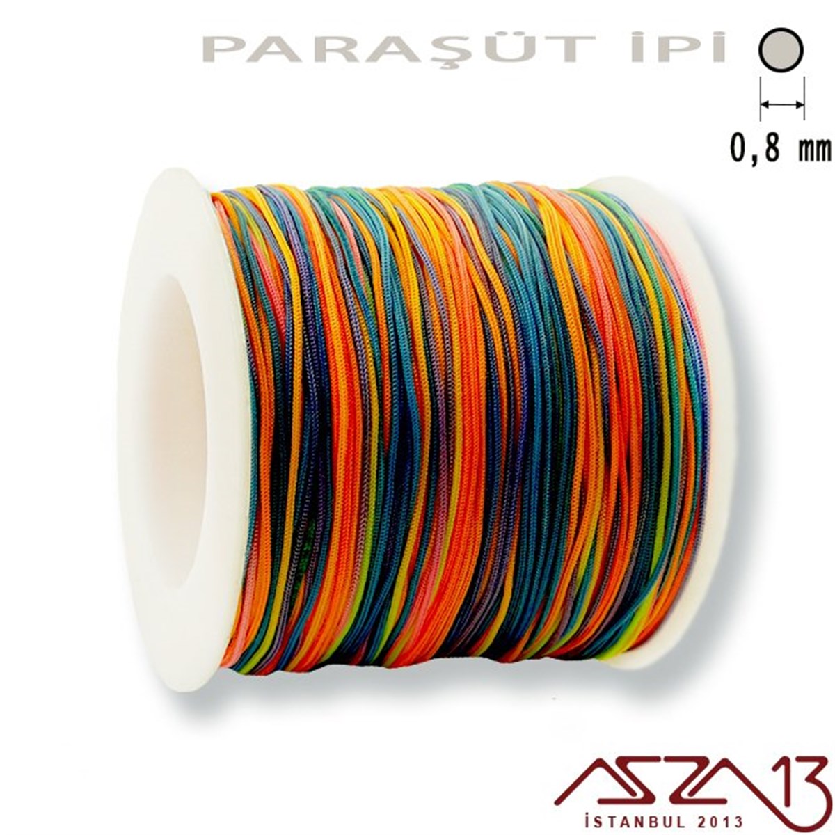 Paraşüt İplerTAKI MALZEMEMarkasızEbruli 0,8 mm Paraşüt İp (Bobin 100 metre)
