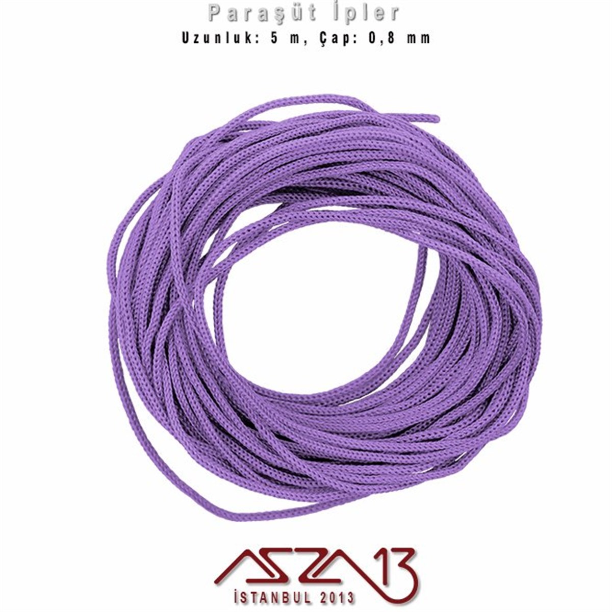 Paraşüt İplerTAKI MALZEMEMarkasızEflatun 0,8 mm Kalınlıkta Paraşüt İpi / 5 Metre