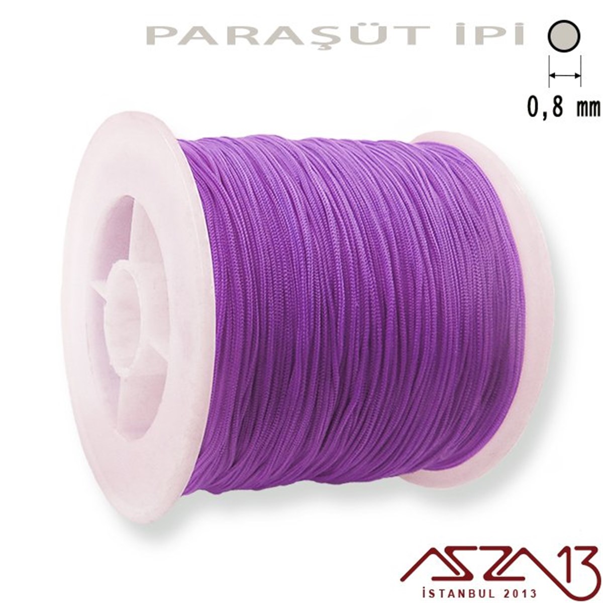 Paraşüt İplerTAKI MALZEMEMarkasızMor 0,8 mm Paraşüt İp (Bobin 100 metre)