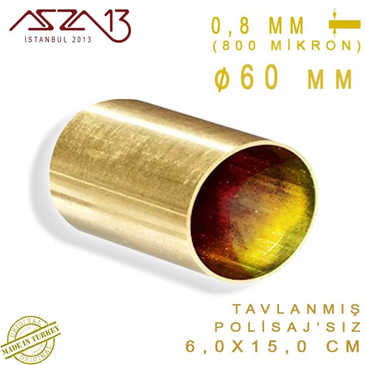 Pirinç Boru HalkaMETALMarkasızPirinç Boru (60 mm x 150 mm)
