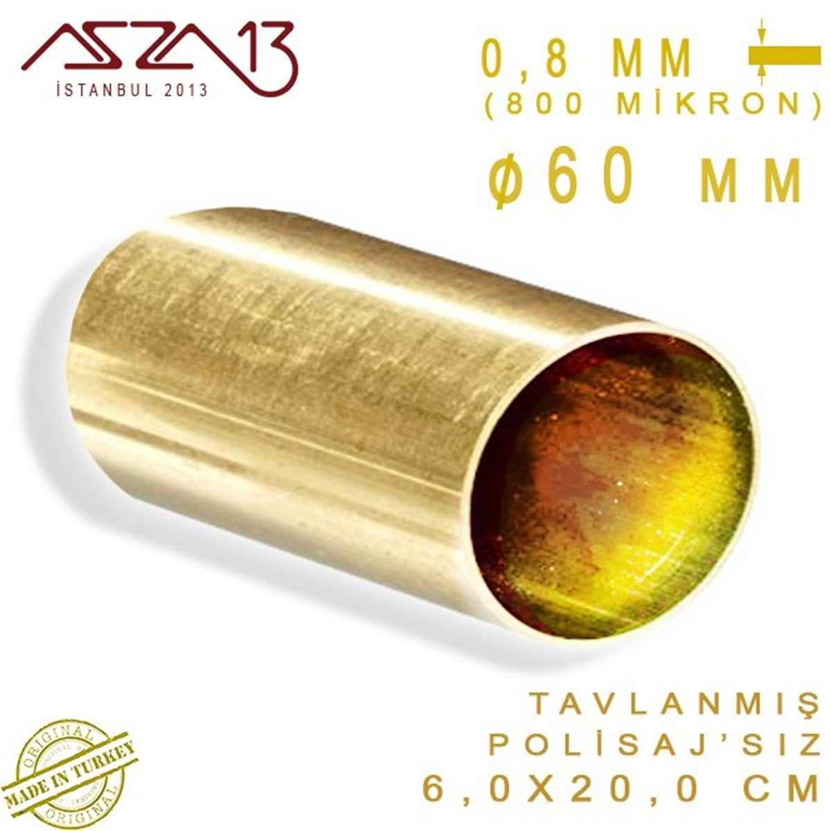 Pirinç Boru HalkaMETALMarkasızPirinç Boru (60 mm x 200 mm)