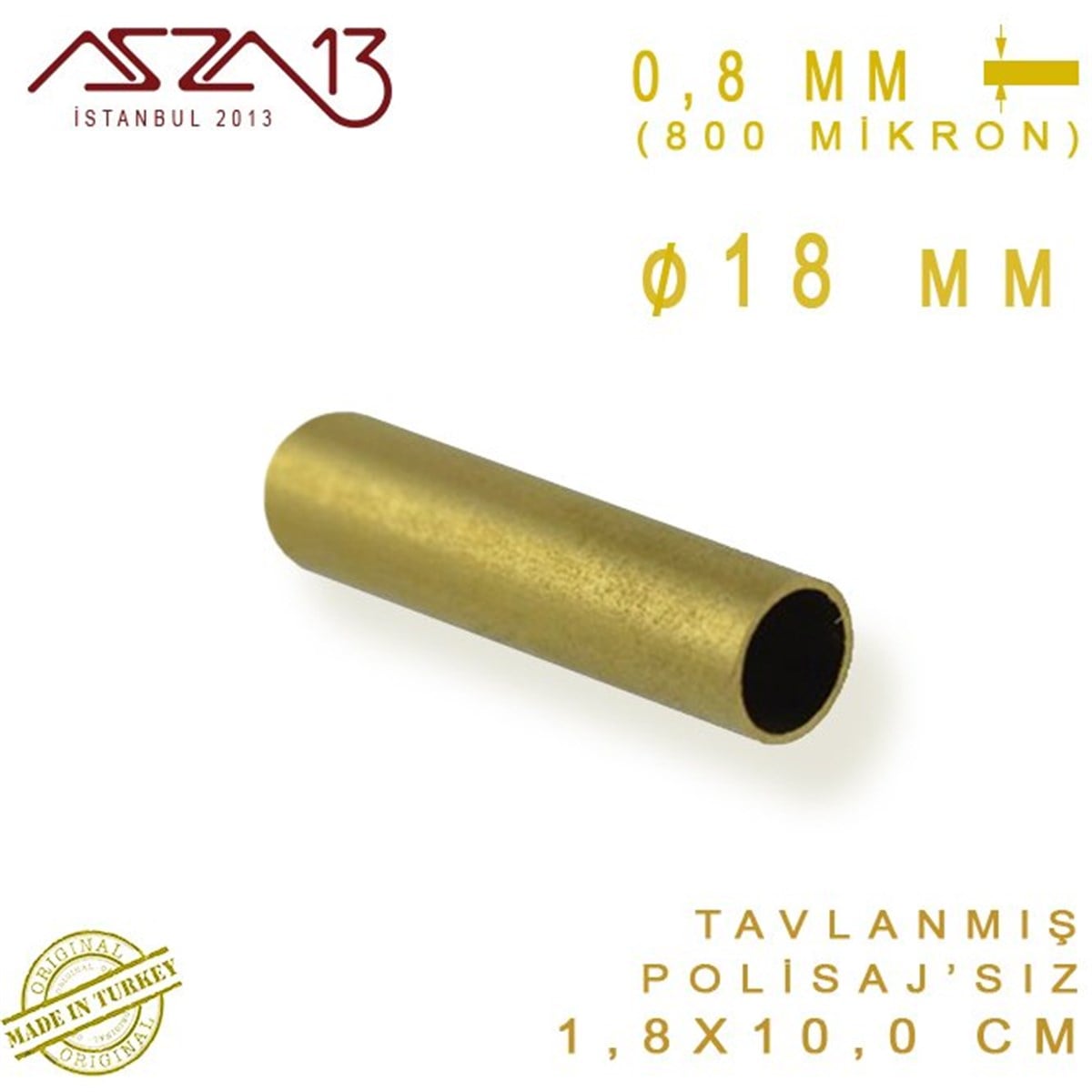 Pirinç Boru HalkaMETALMarkasızPirinç Boru (18 mm x 100 mm)
