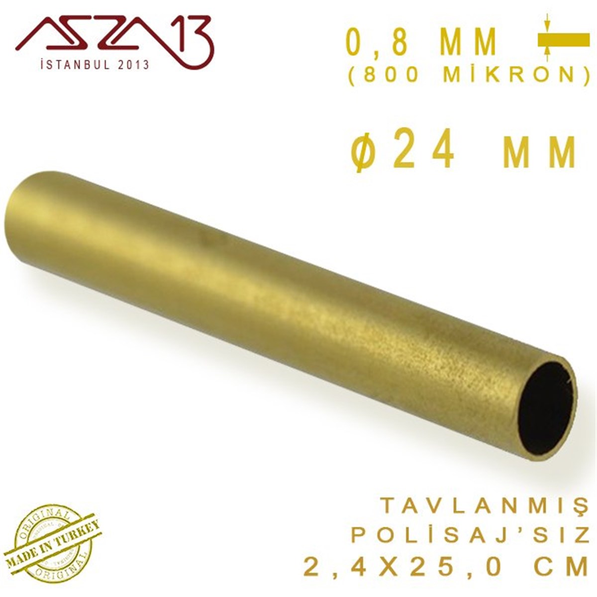 Pirinç Boru HalkaMETALMarkasızPirinç Boru (24 mm x 250 mm)